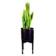 image 4 of Leaf Metal Planter Plant Pot Black 20 x 18cm | Black