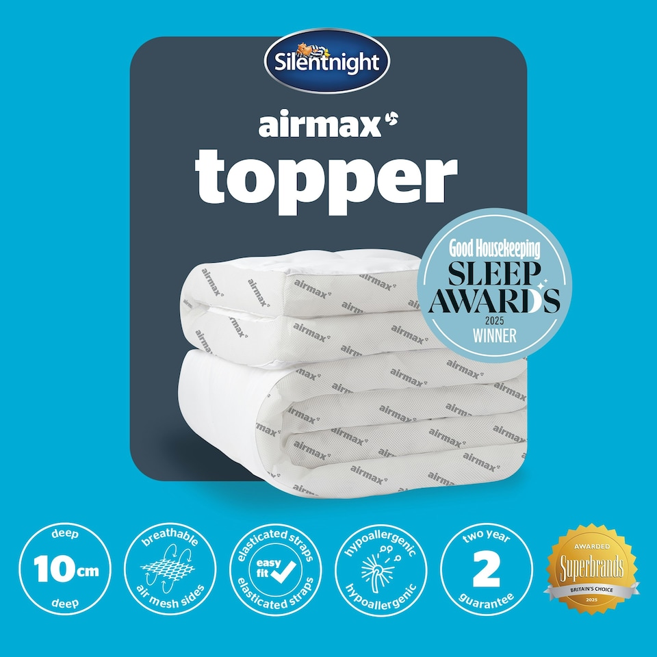 image 1 of Silentnight Airmax 1000 Breathable Mattress Topper - Double