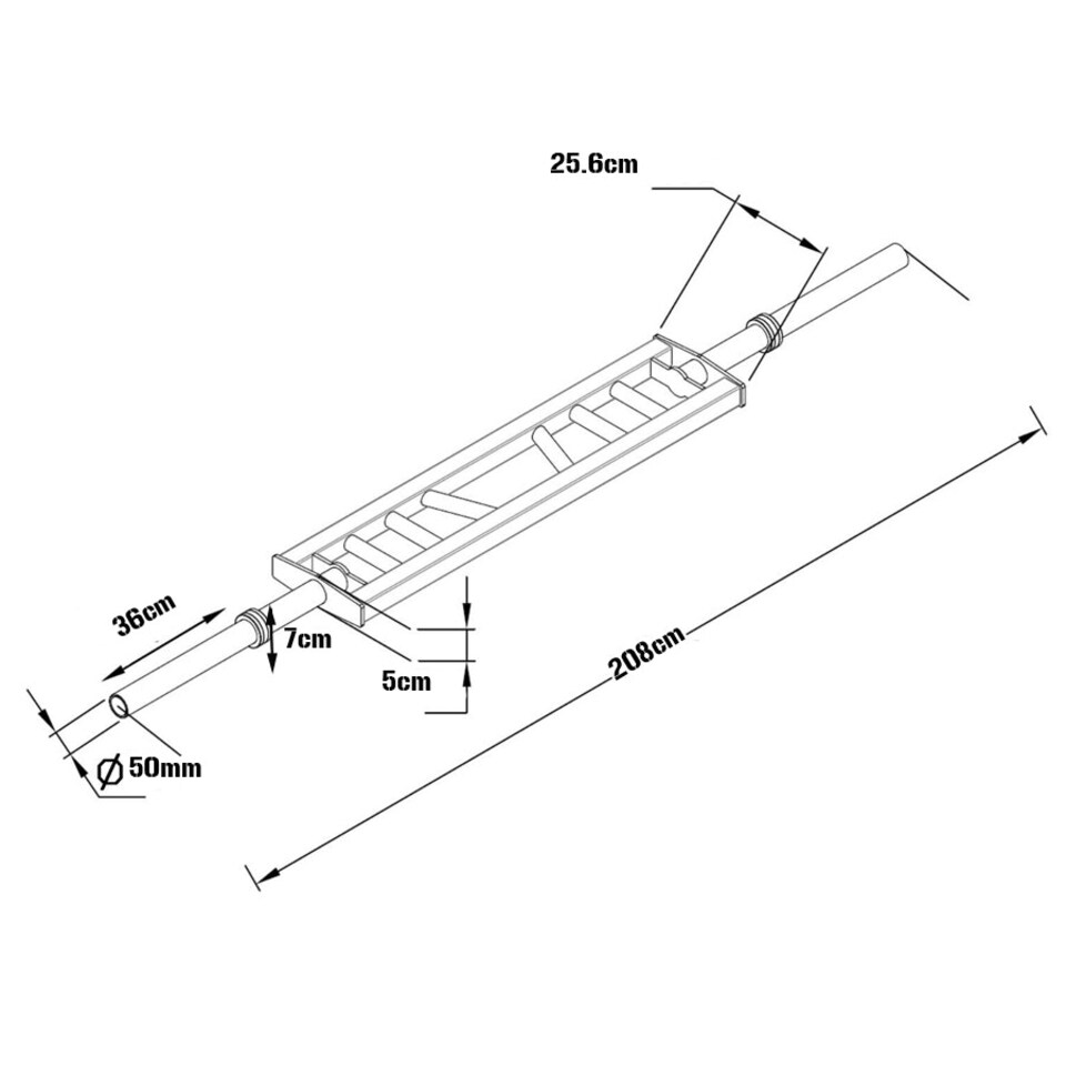 image 1 of Multi Grip Football Swiss Bar Angled Olympic 2" Barbell | Black