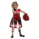 image 1 of Zombie Squad Cheerleader Girls Fancy Dress Costume Kids Large - Age 10-12