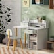 image 9 of AIYAPLAY Kids Desk and Chair Set, Children Study Table with Hutch, Storage, Drawer, Shelves, for Studying, Reading, Drawing, for Ages 3-8 Years, Green | Green