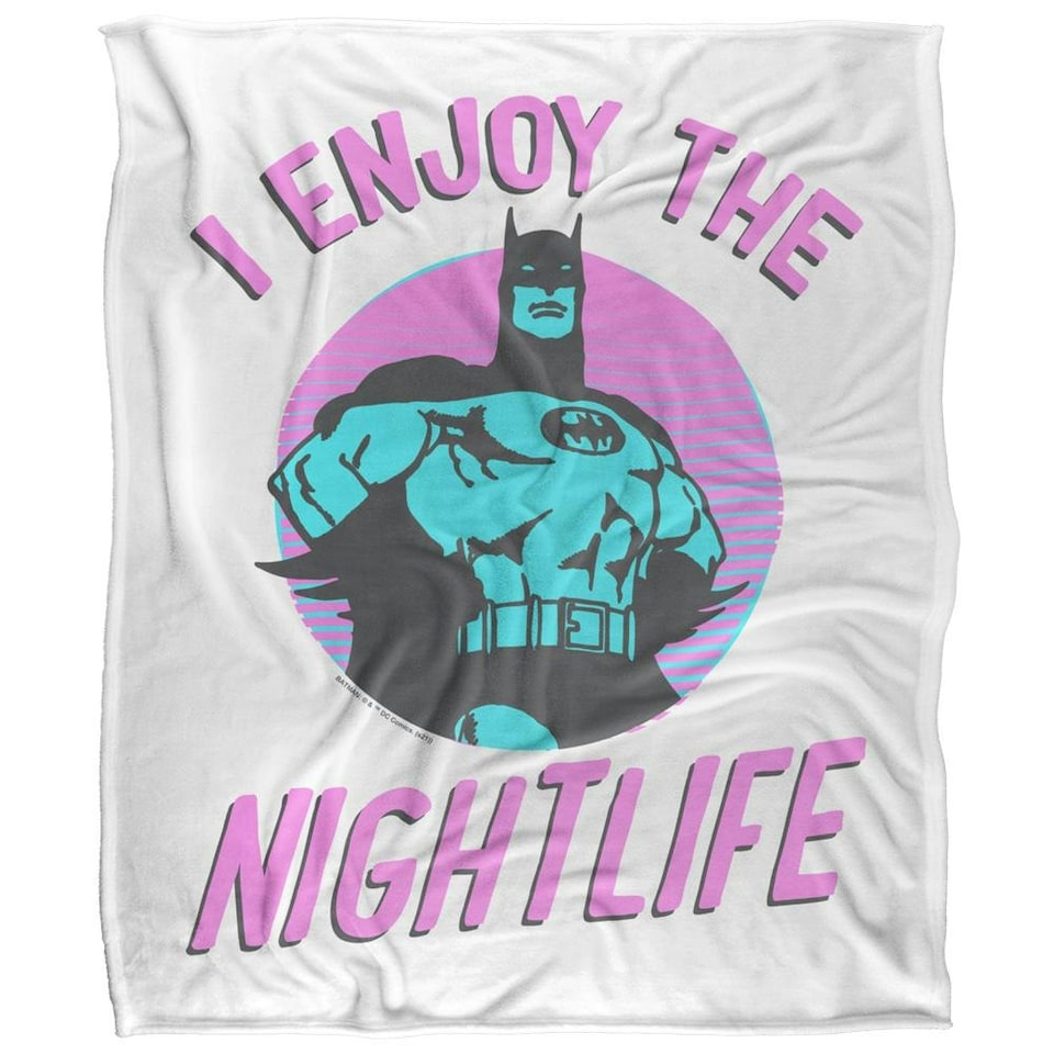 image 1 of Batman Nightlife Blanket - Multicoloured - One Size
