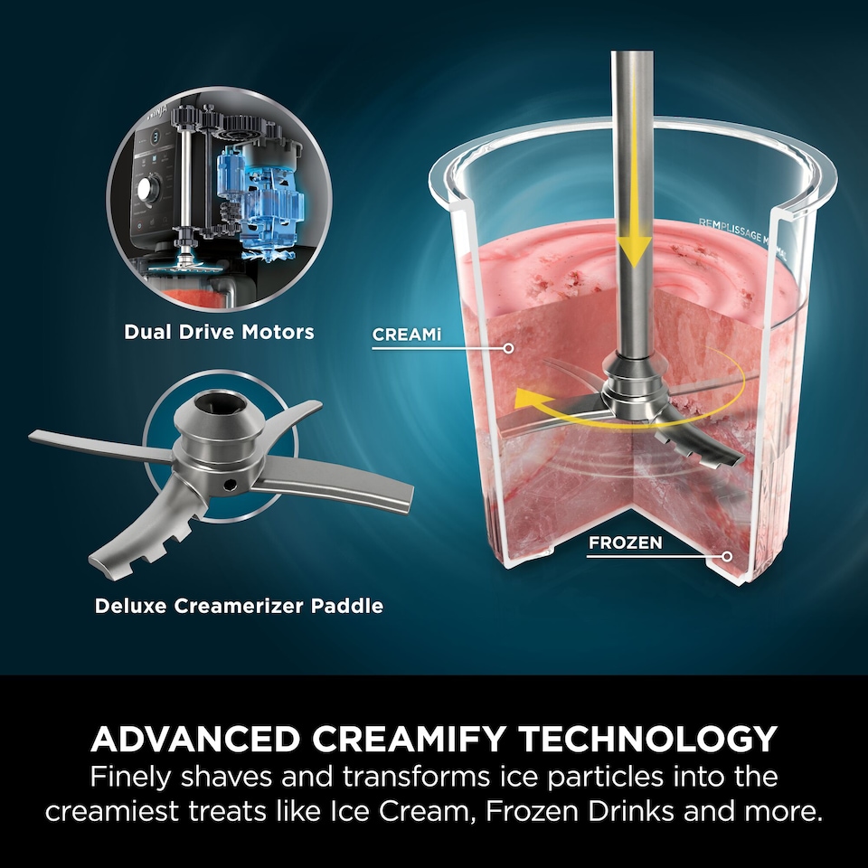 image 1 of Ninja CREAMi Deluxe 10-in-1 Ice Cream and Frozen Drink Maker NC501UK