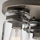 image 3 of Brinley 3 Light Flush Mount Ceiling Light Brushed Nickel, E27