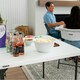 image 5 of Folding Table Lifetime White Squared Steel Plastic 94 x 94 x 74 cm