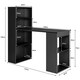 image 8 of COSTWAY Computer Desk Workstation 6-Tier Storage Shelves Black Black
