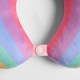image 4 of OHS Soft Plush Rainbow U-Shaped Comfort Support Travel Neck Pillow, Multi