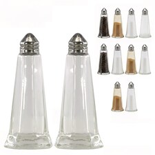 salt＆pepper shakers GEEZY Salt And Pepper Shakers Set Clear Glass 6 Pieces - Tesco