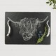 image 6 of The Just Slate Company Medium Highland Cow Slate Serving Tray Gift Boxed