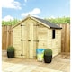 image 1 of 6 x 4 Pressure Treated Tongue And Groove Double Door Apex Shed - 1 Window + Low Eaves (6' x 4') / (6ft x 4ft) (6x4)