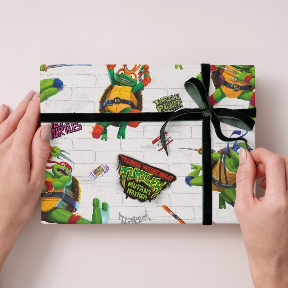 image 1 of Teenage Mutant Ninja Turtles 4 Sheets & 4 Tags Gift Wrap Bundle