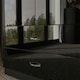 image 8 of FWStyle Chilton Combination Wardrobe 2 Door 2 Drawer - Black Gloss Front Black