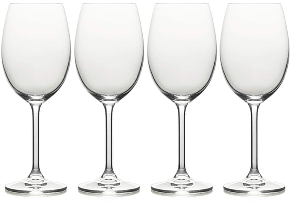 image 1 of Mikasa Wine Glass Set Clear Crystal 470ml Set of 4