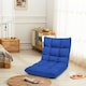 image 3 of COSTWAY 14 Position Adjustable Floor Chair Video Gaming Sofa Chair Blue