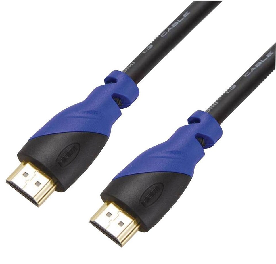 AV STAR High Speed HDMI Lead Male to Male, Gold Contacts, 7.5m Black/Blue