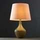 image 2 of ValueLights Modern Metallic Gold Indent Textured Ceramic Table Lamp With Pink Shade