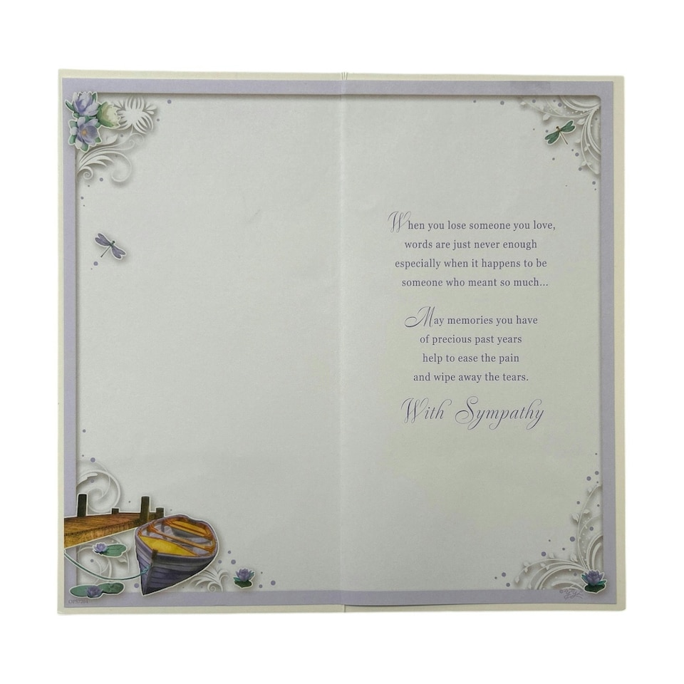 image 1 of From Both of Us Dockside Design Sympathy Opacity Card