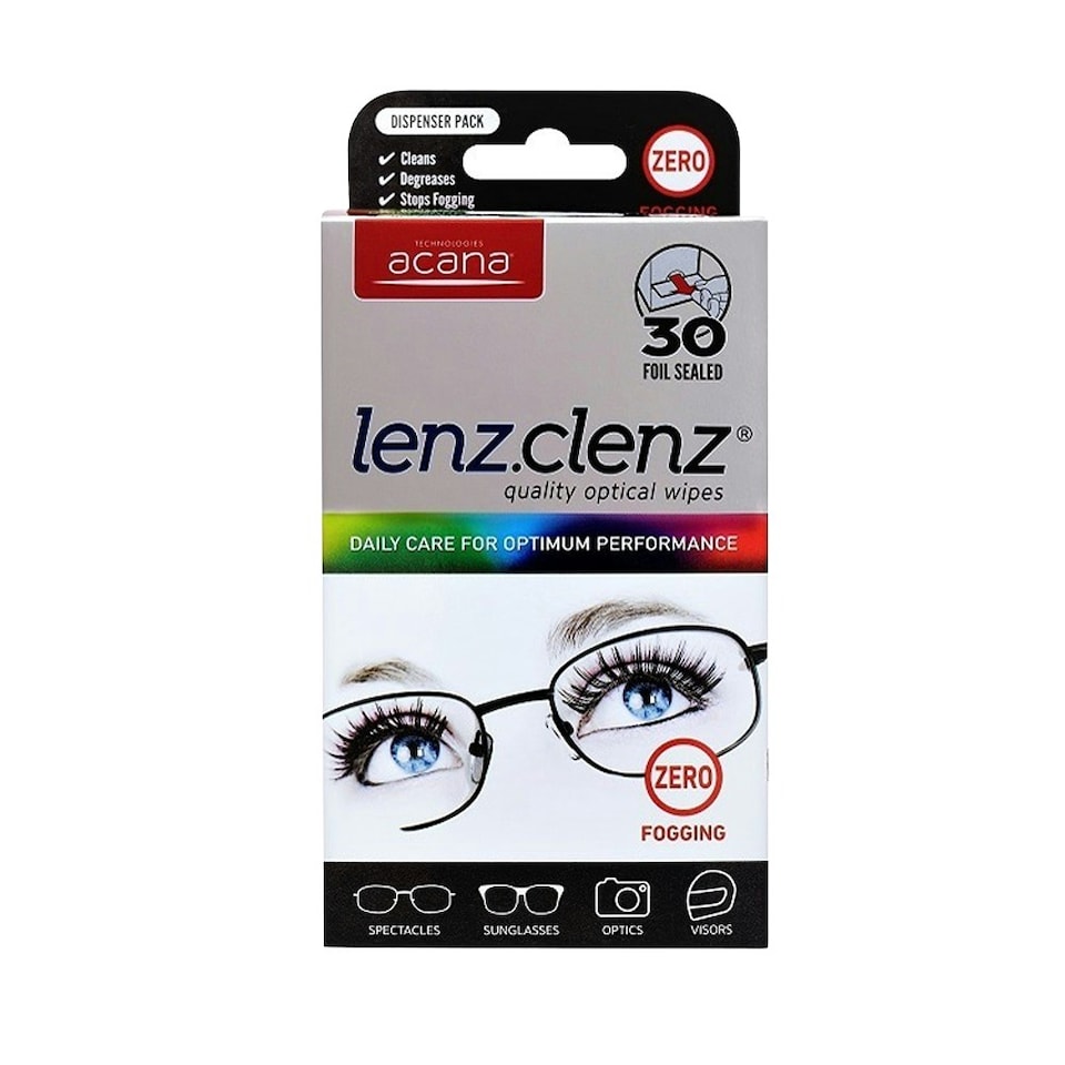 Lenz Clenz Anti-Fogging Optical Wipes 30pk - One Colour - One Size