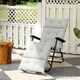 image 10 of Outsunny Sun Lounger Cushion Only, Garden Lounge Chair Cushion, Light Grey 
