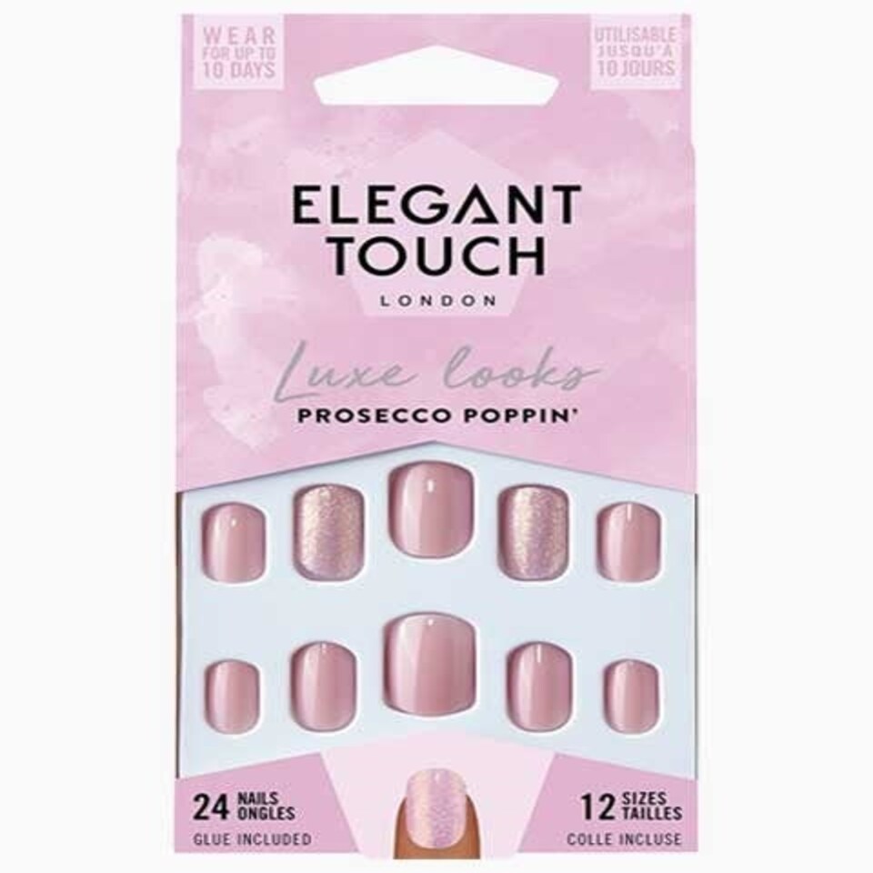 image 1 of Elegant Touch Luxe Looks 24 False Nails with Glue - Prosecco Poppin'