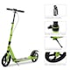 image 8 of HOMCOM Kick Scooter, Folding 2 Wheel Scooter with Dual Brake System, Dual Suspension, 230mm Big Wheels and 3 Adjustable Handlebar, for 14 older Teens Adults, up to 100KG, Green