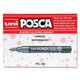 image 3 of Silver Uni Posca Pc-1M 0.7mm Bullet Tip Permanent Marker