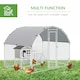 image 4 of PawHut Walk-In Chicken Run Galvanised Chicken Coop w/ Cover 5.7 x 2.8 x 2m