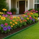 image 4 of Harbour Housewares Flexible Plastic Lawn & Path Edging - 10m x 4cm - Green