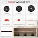 image 7 of Yaheetech Adjustable Dumbbell and Barbell Set,  20 kg Free Weights with 12 Weight Plates-Black