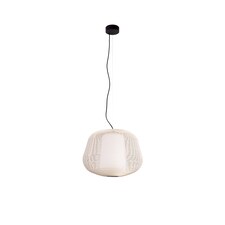 Nara Outdoor Pendant Ceiling Light Beige 1x E27 IP65