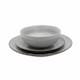 image 2 of Cooks Professional Nordic Stoneware 20cm Pasta Bowls | Set of 4 | Reactive Glaze | Grey