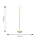 image 3 of ValueLights Frenchie Pink Tinted Glass Globe Gold Stem Floor Lamp | Gold