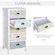 image 3 of HOMCOM Chest of 5 Drawers Bedside Cabinet Side Storage Chest Entryway Living Room Bedroom Furniture Organizer Unit