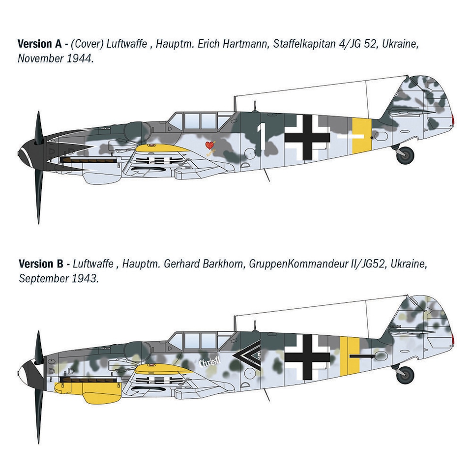 image 1 of Italeri Messerschmitt Bf 109 G-6 WWII Aces Military Aircraft Model Kit Scale 1-72