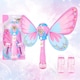 image 2 of Musical Light-Up Butterfly Bubble Wand - Magical Bubble Machine for Girls