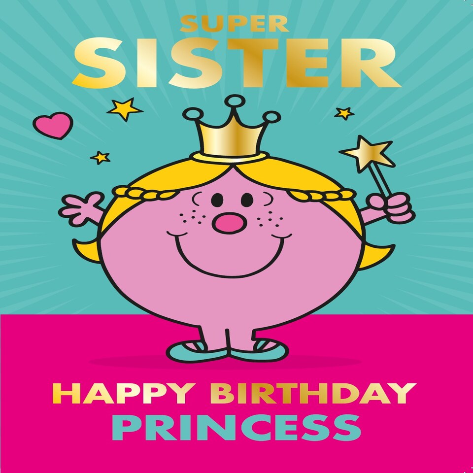 image 1 of Mr Men & Little Miss Sister Birthday Card