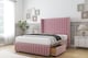 image 4 of Sloomy Marlborough Pink Plush Divan Bed Base No Drawers With 54 Inch Wingback Headboard & 12 Inch Matching Footboard | Pink | Pink | Super King | 1