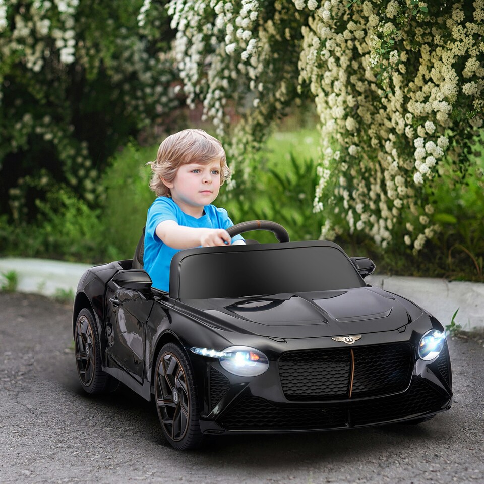 image 1 of HOMCOM Bentley Bacalar Licensed 12V Kids Electric Ride-On w/ Remote - Black