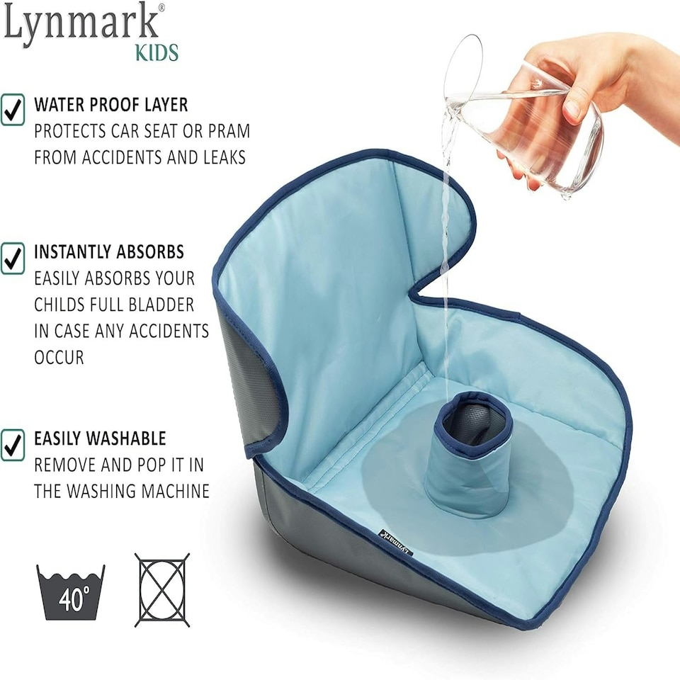 image 1 of Lynmark® Potty Training Car Seat Protector Cover for Spills, Nappy Leaks, and Accidents Blue | 1 pack