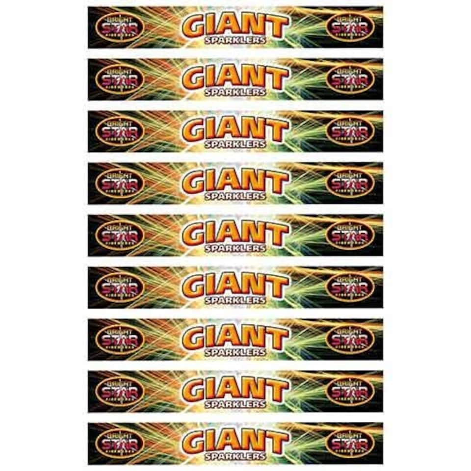 Giant Hand-Held Sparklers 25cm - 10 Packs of 5