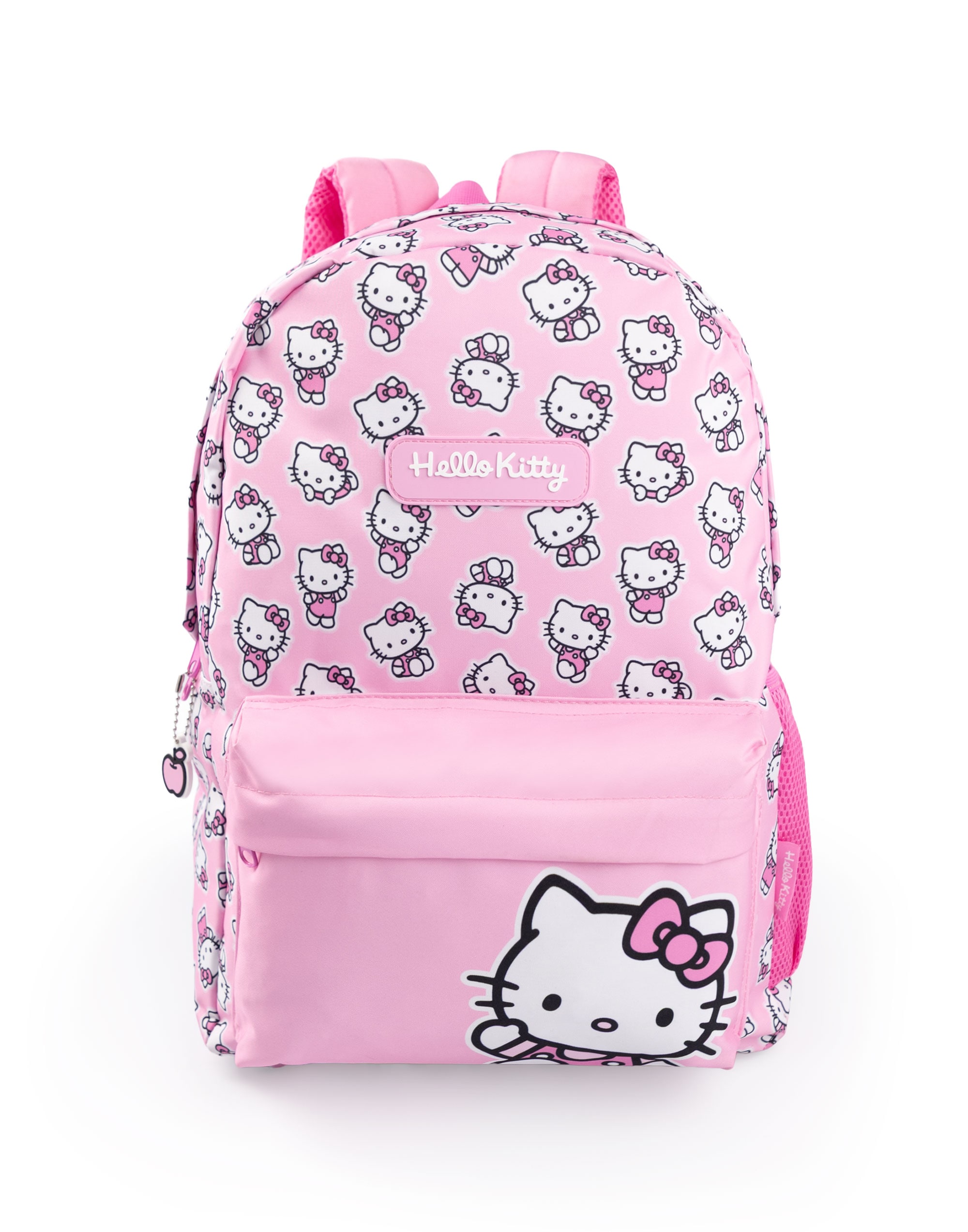 Hello Kitty Girls Pink Backpack | Zip-Up School Rucksack with