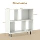 image 2 of COSTWAY Open Shelf Bookcase Cube Bookshelf White White