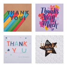 Hallmark Pack Of 20 Thank You Cards - 4 Fun Designs