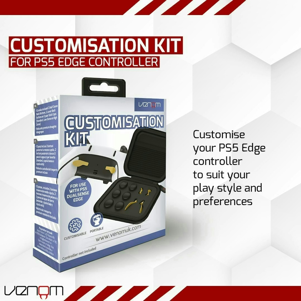 image 1 of Venom PS5 Edge Controller Customisation Kit