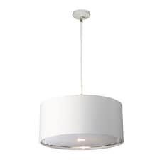 Balance 1 Light Round Ceiling Pendant White, Nickel, E27