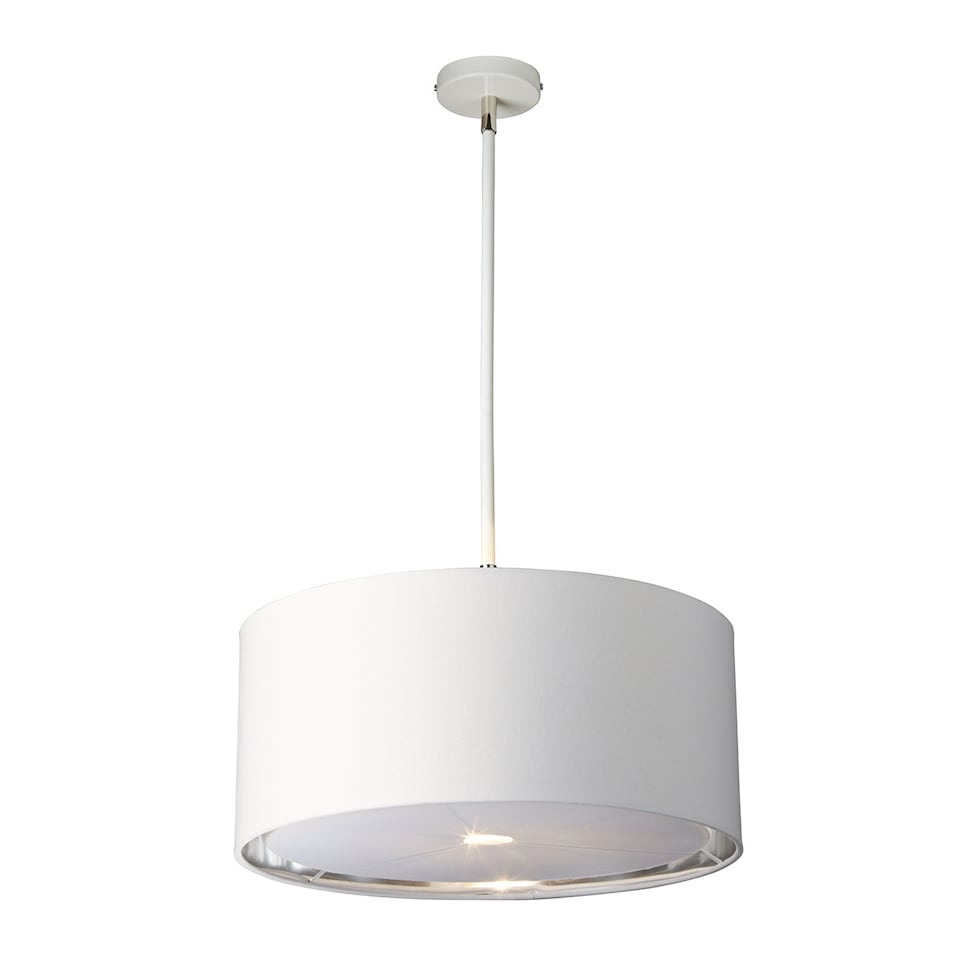 image 1 of Balance 1 Light Round Ceiling Pendant White, Nickel, E27