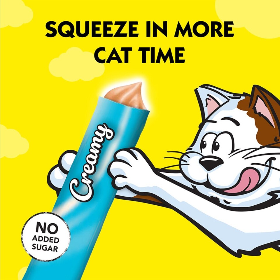 image 1 of Dreamies Creamy Cat Treats With Salmon 11 x 40g