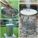 image 4 of 90l Galvanized Incinerator Paper Leaf Wood Waste Burner Garden Rubbish Fire Bin