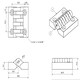 image 5 of 2 Pack Black Polyamide Hinge Reinforced Plastic 39x39mm Italian Made Industrial Black