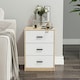 image 8 of Oak 3-Drawer Bedside Table Grey | Colour: Cool Grey